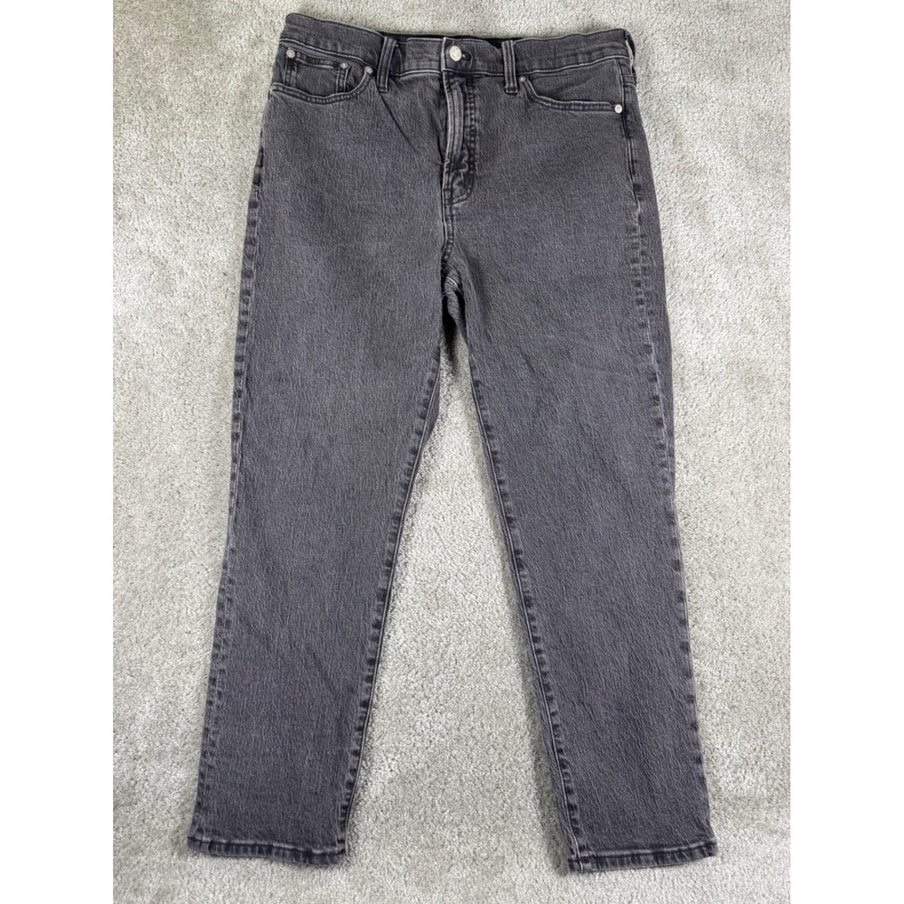 Madewell The Perfect Vintage Jean Faded Black High Rise Tapered Leg Size 31